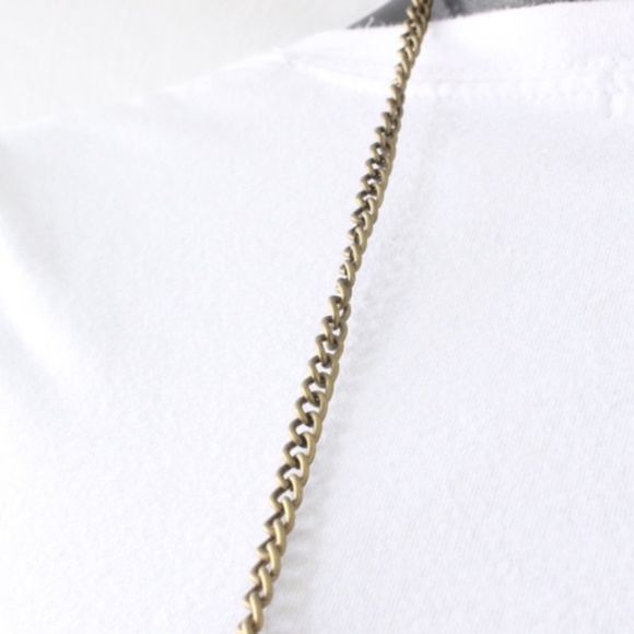 New Boho Statement Necklace Brass Turquoise - Picture 4 of 8